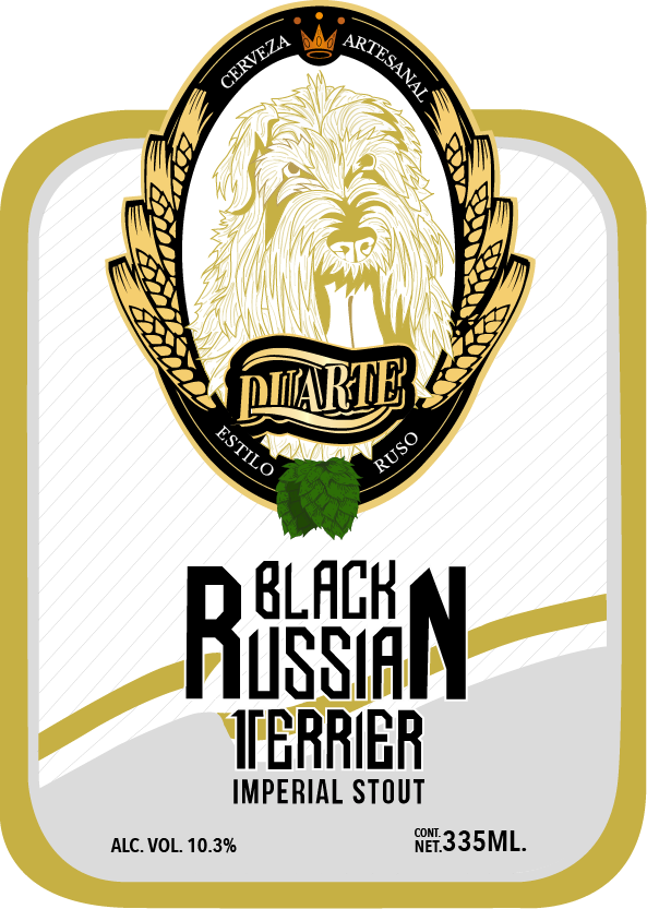 Etiqueta Black Russian Terrier